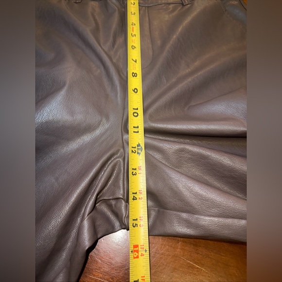 Splendid Collection Women’s Faux Leather Pants‎ Size 12 Color Brown - Picture 12 of 14
